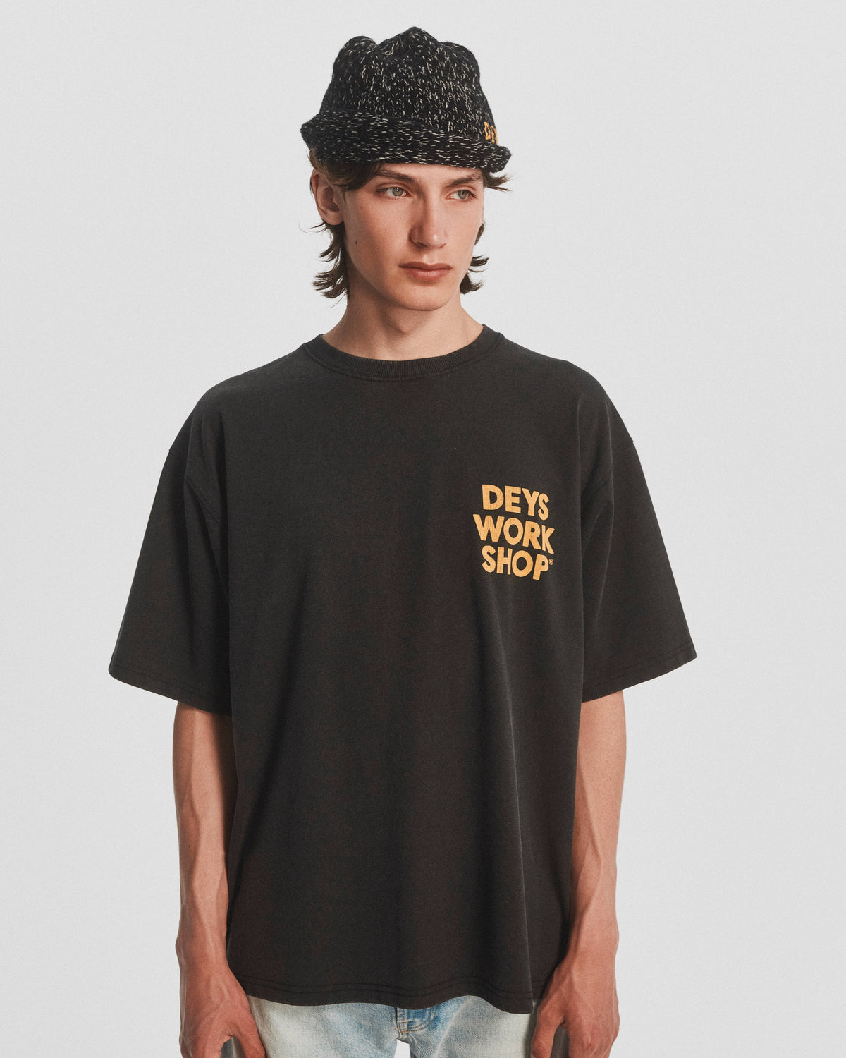 Ventura Tee - Washed Black detail