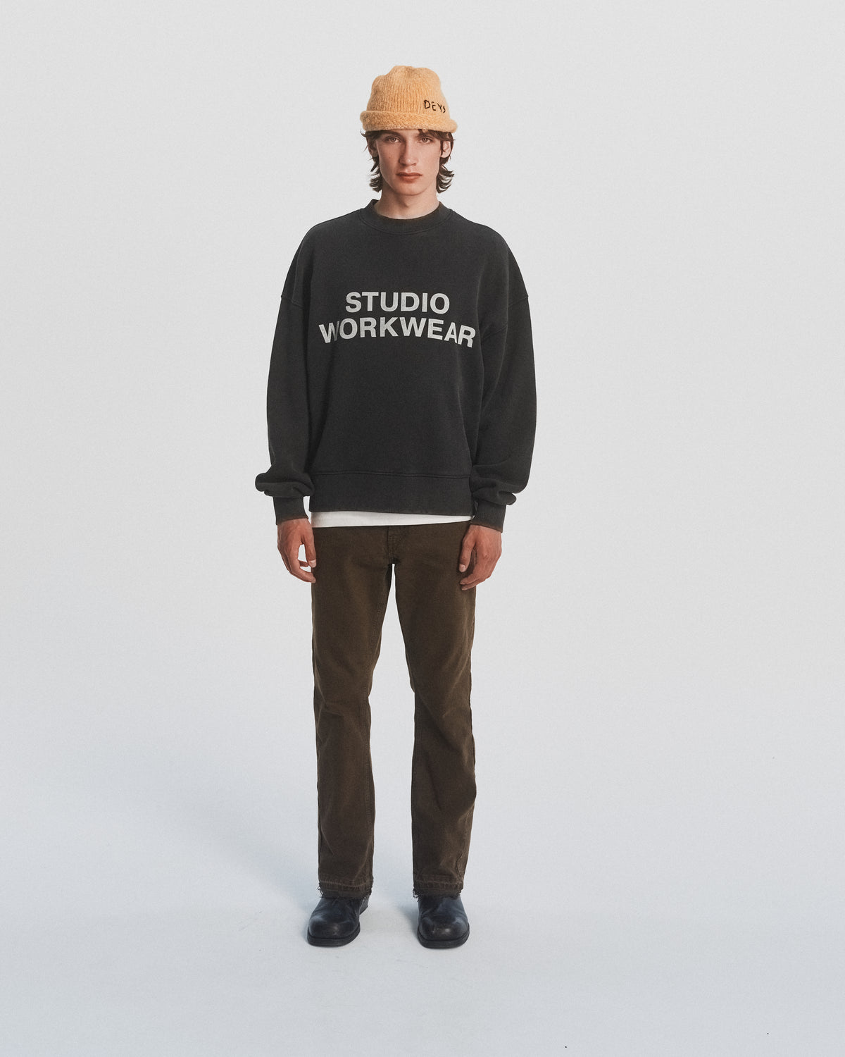 Lawndale Crewneck - Washed Black — view 1