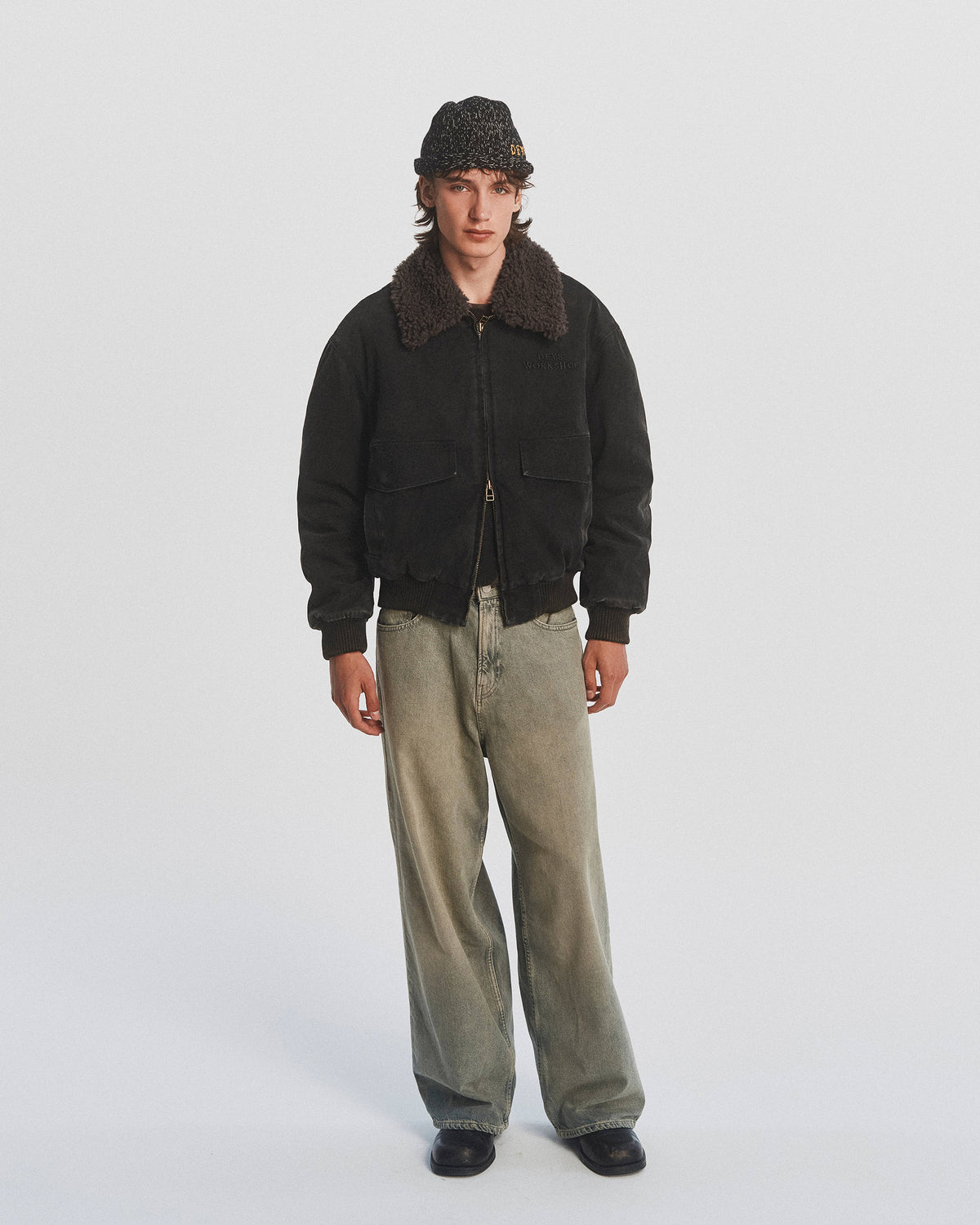 Anaheim Bomber Jacket - Washed Black — view 1