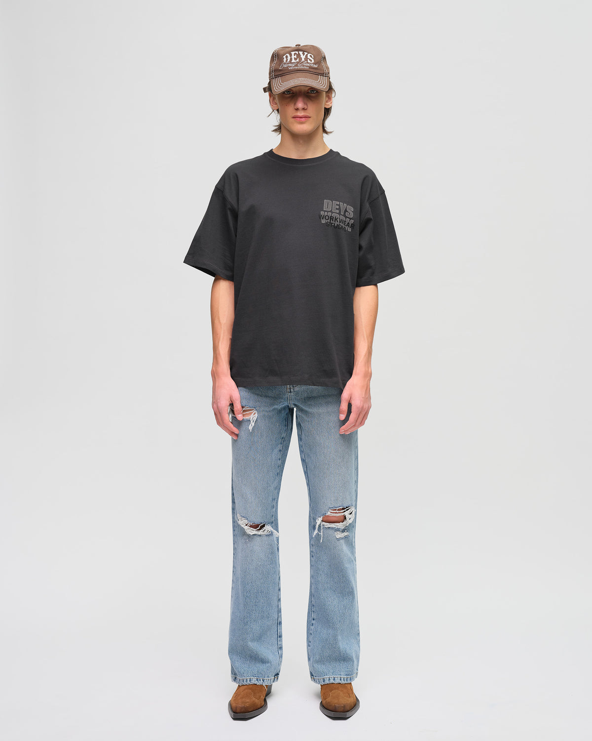 Norwalk Tee - Washed Black — view 1