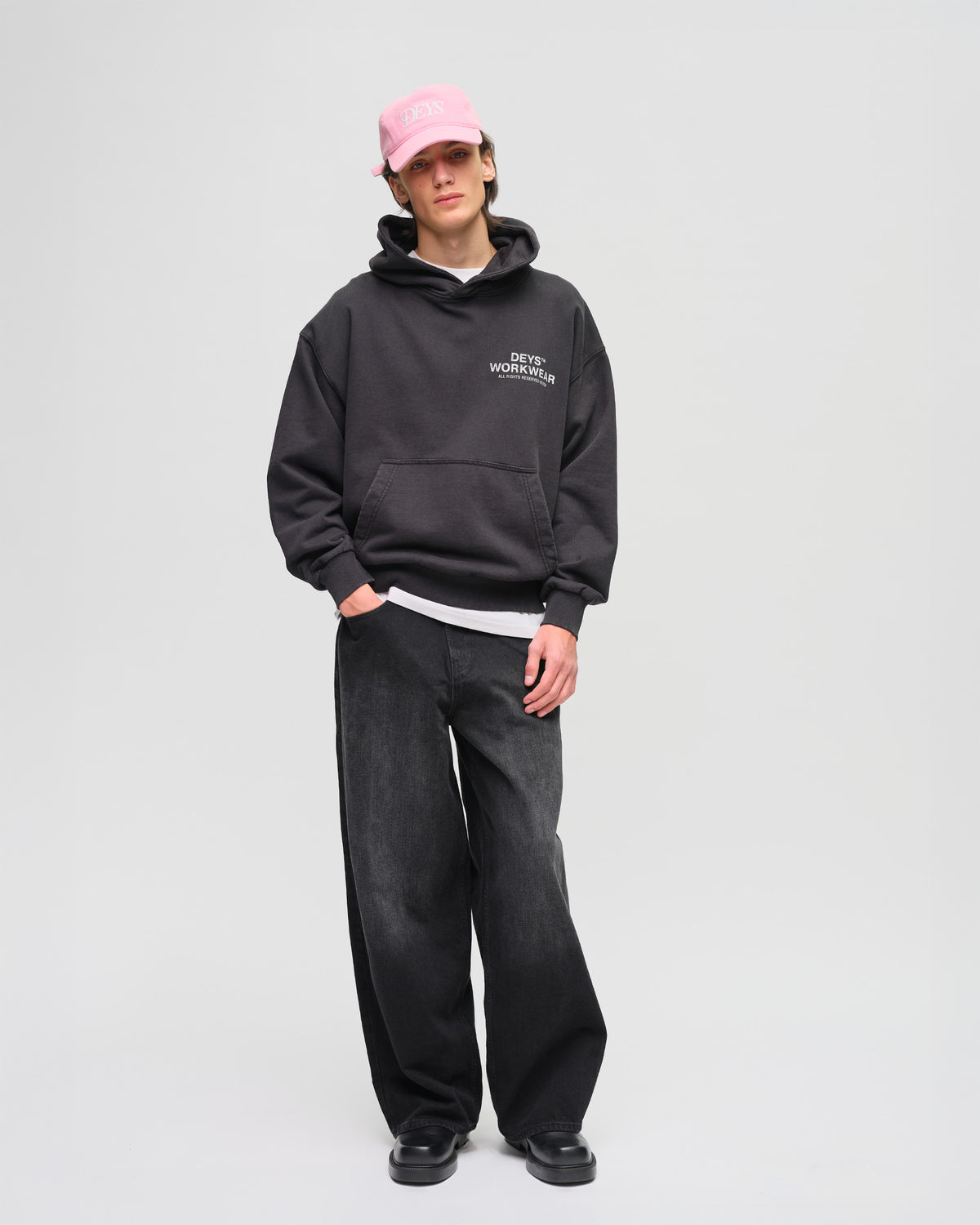 Hillside Hoodie - Washed Black — view 1