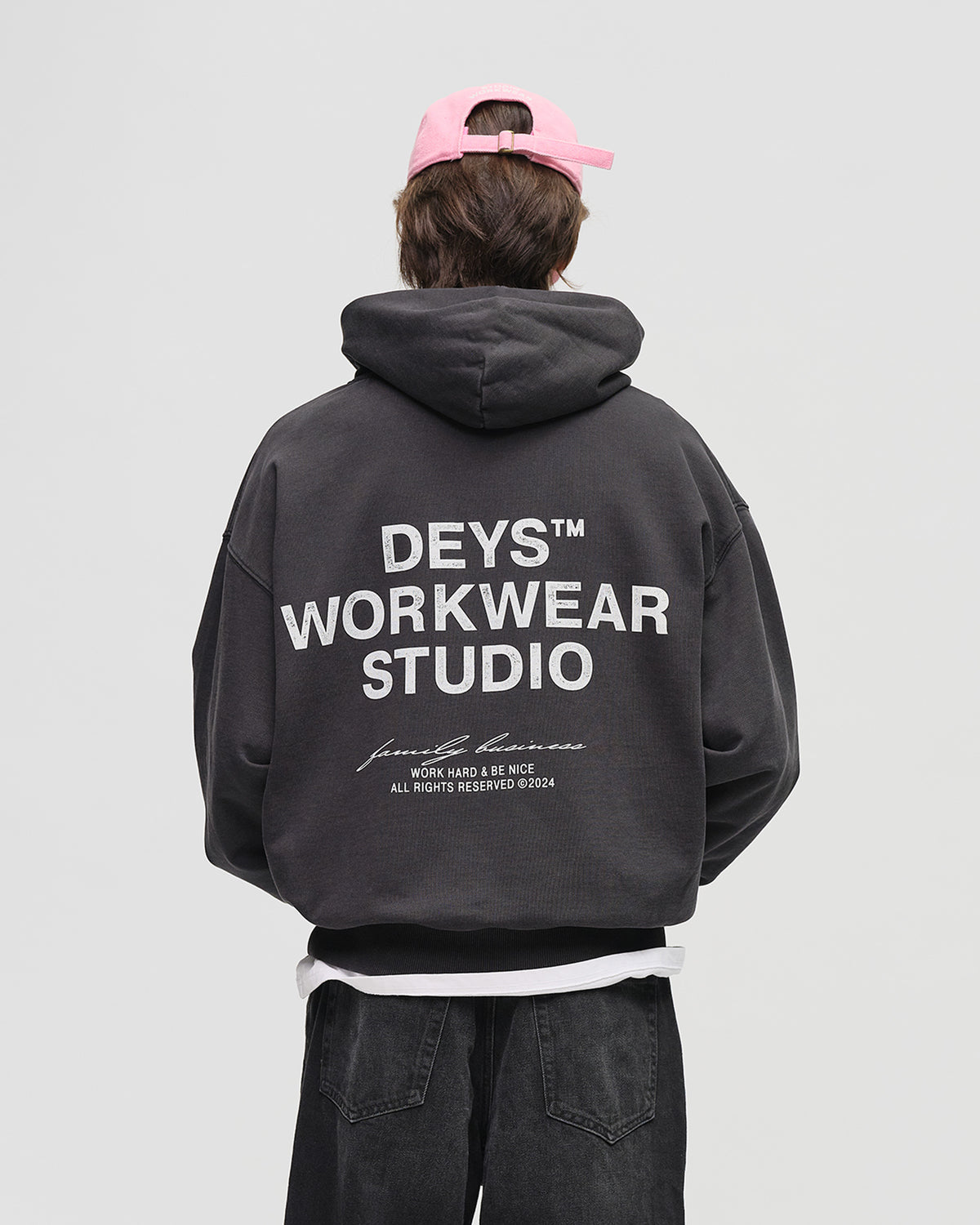 Hillside Hoodie - Washed Black — view 3