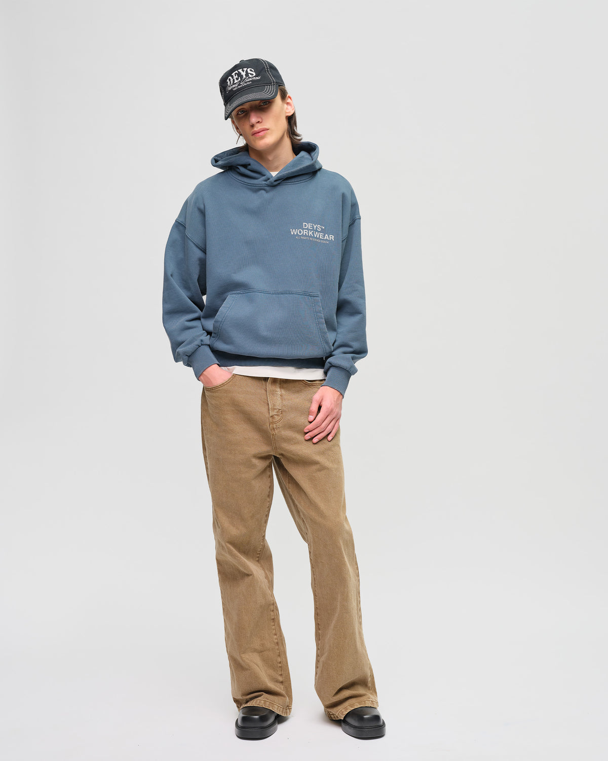 Hillside Hoodie - Washed Blue — view 1