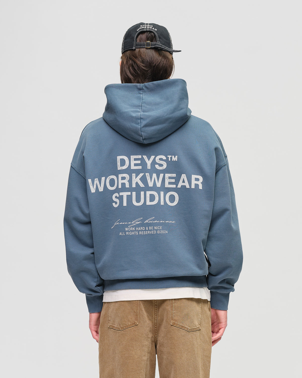 Hillside Hoodie - Washed Blue — view 3