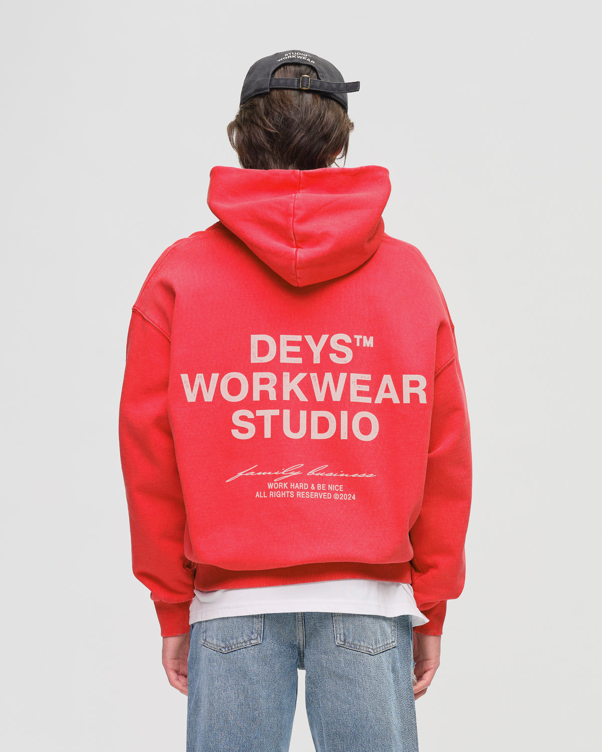 Hillside Hoodie - Washed Red — view 3