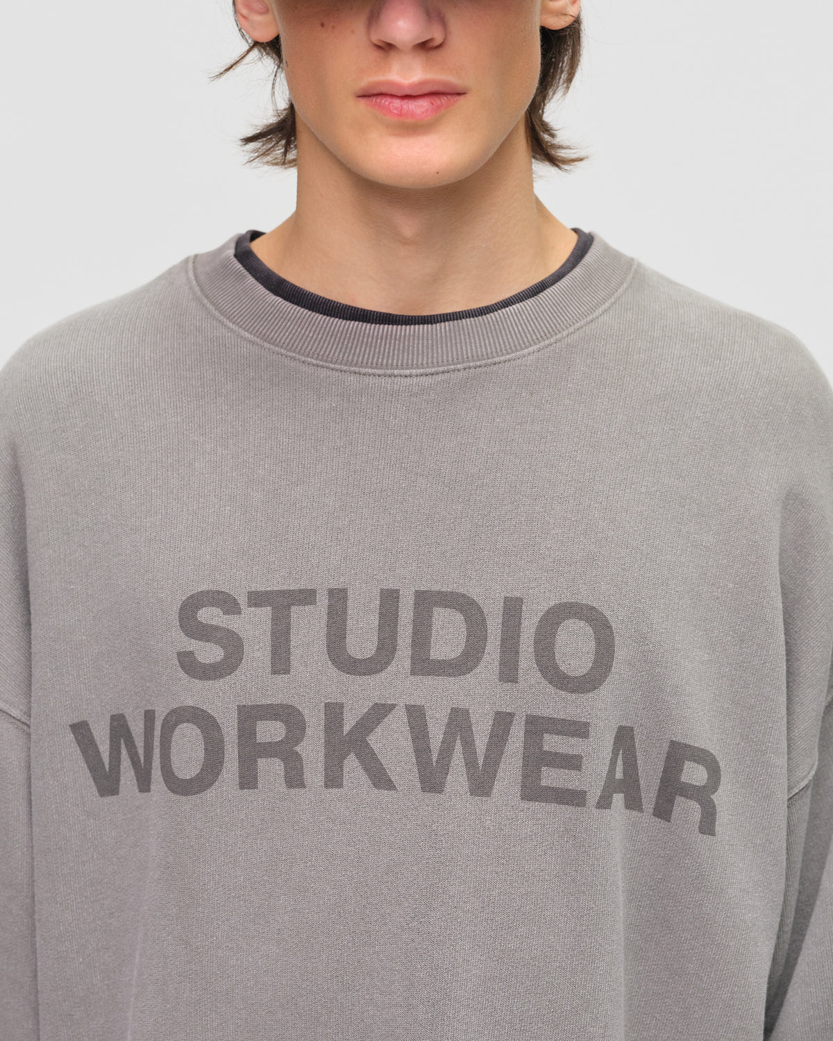 Lawndale Crewneck - Washed Grey — view 4