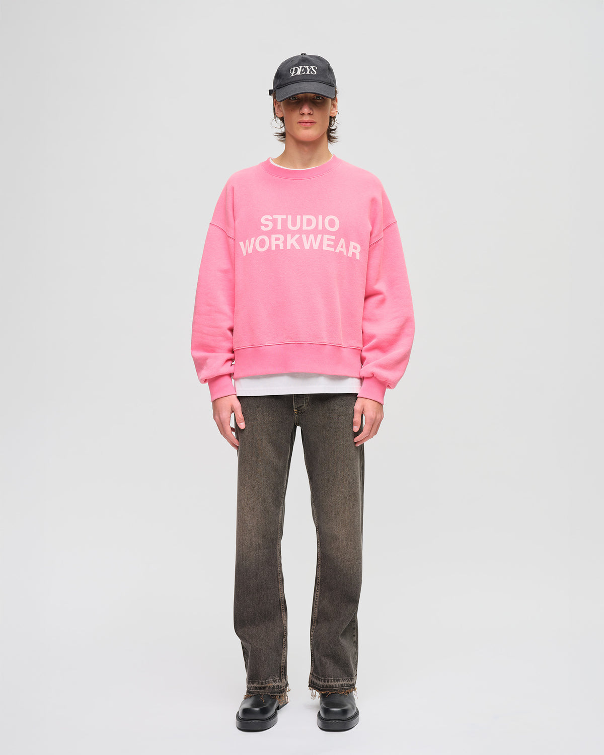 Lawndale Crewneck - Washed Pink — view 1