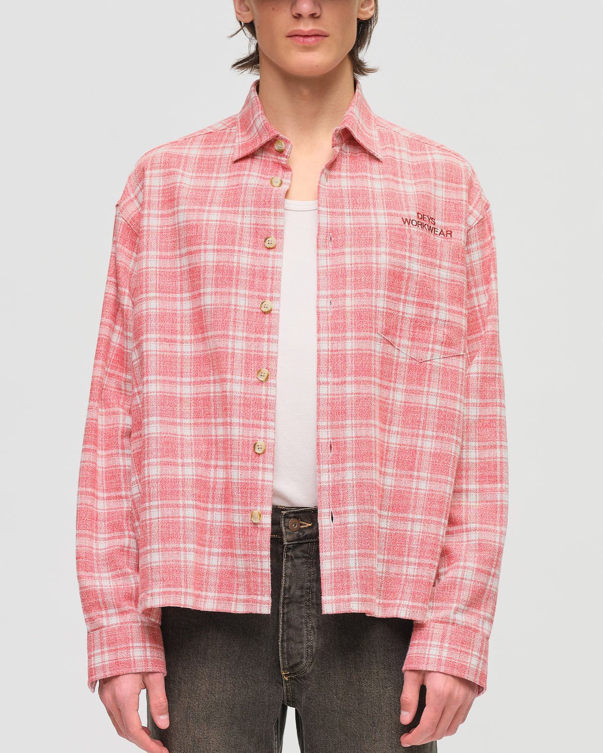 Bellflower Spring Flannel - Red Check — view 4