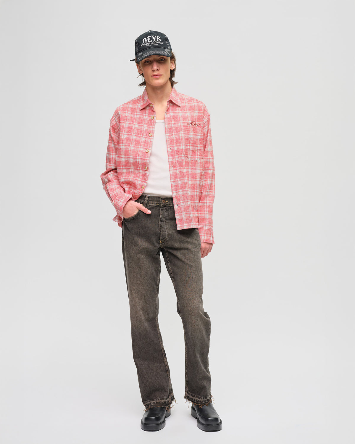 Bellflower Spring Flannel - Red Check — view 1