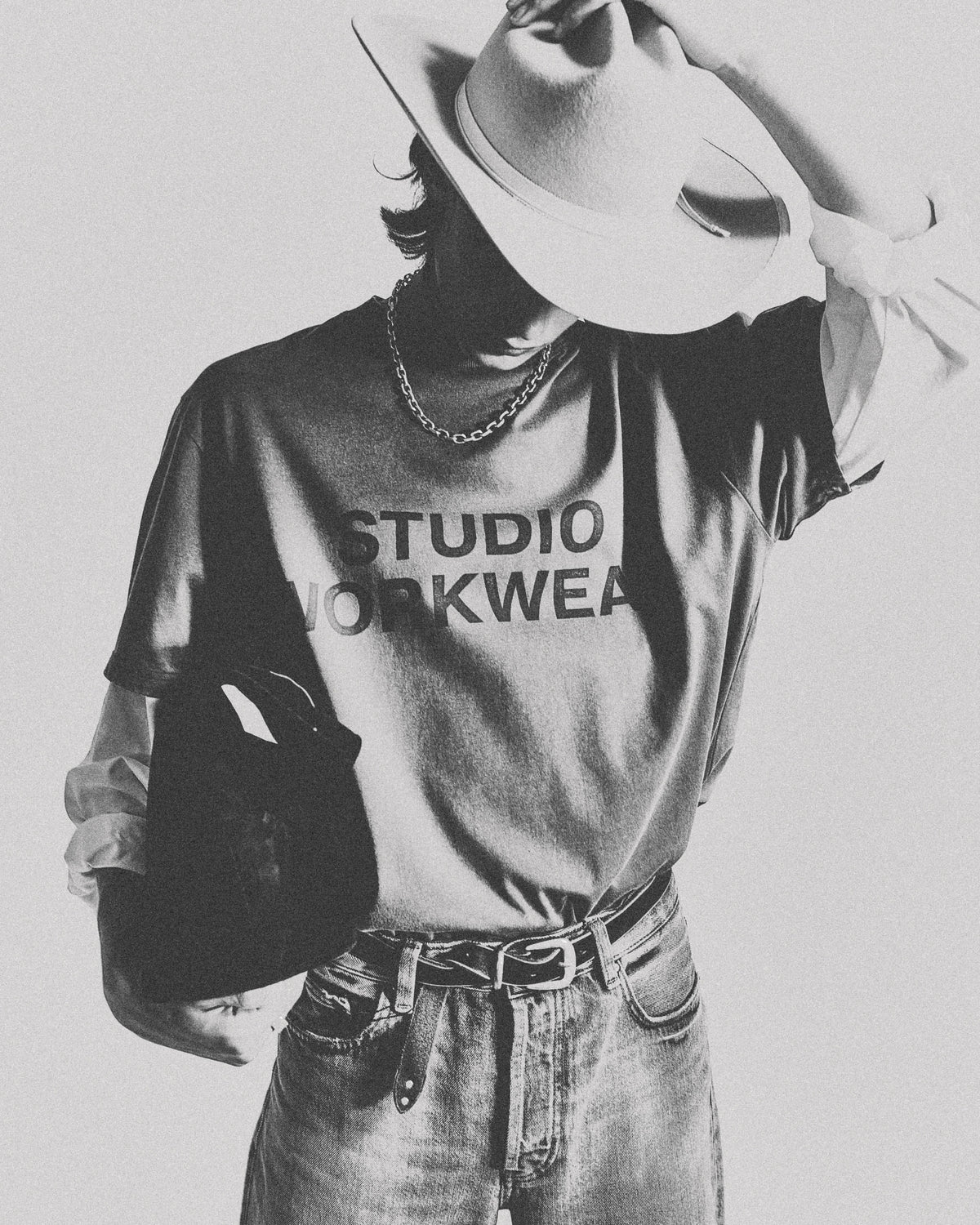 DEYS Studio Workwear tee, analogue portrait