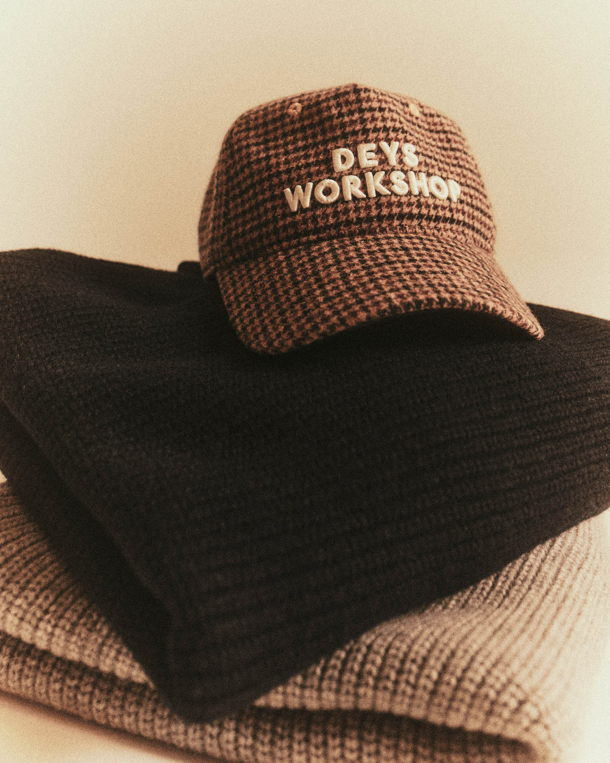 Malloy Dad Cap - Charcoal Check detail